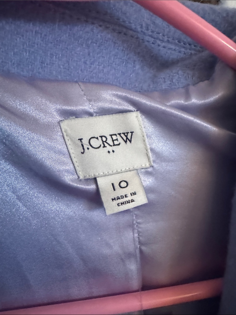 J. Crew Lavender Wool Pea Coat with Gold Buttons - Picture 2 of 4